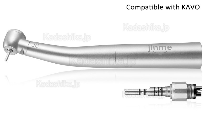 Jinme J6 歯科用タービンハンドピース、6穴、NSK/KVAOクイックカップリング付き
